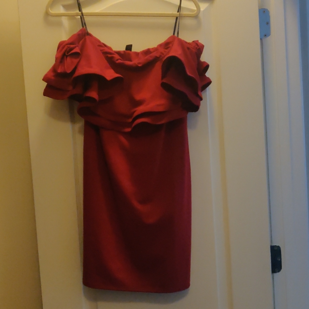 Off shoulder red Valentine's dress